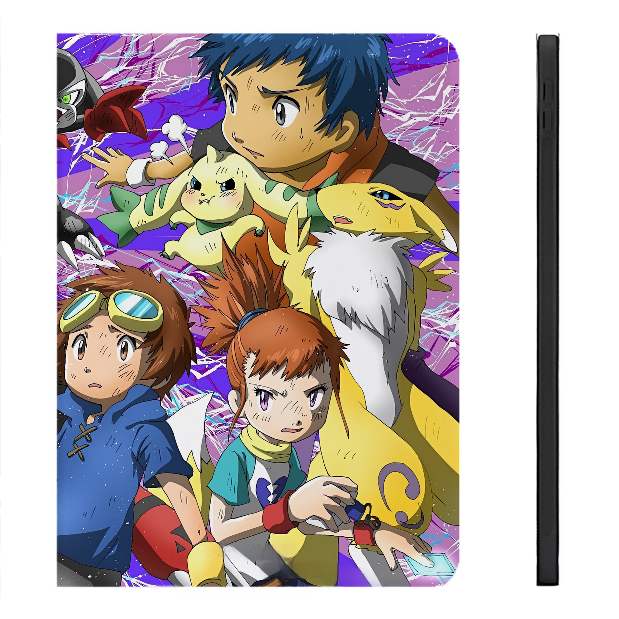（画像用） Digimon デジタルモンスター/デジモン IPadケース ペンホルダー付き ブックスタイルデザイン